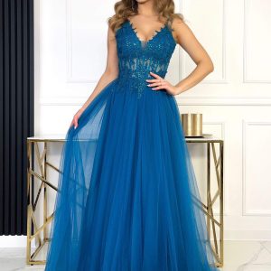 Suknia wieczorowa DIVA NIEBIESKA