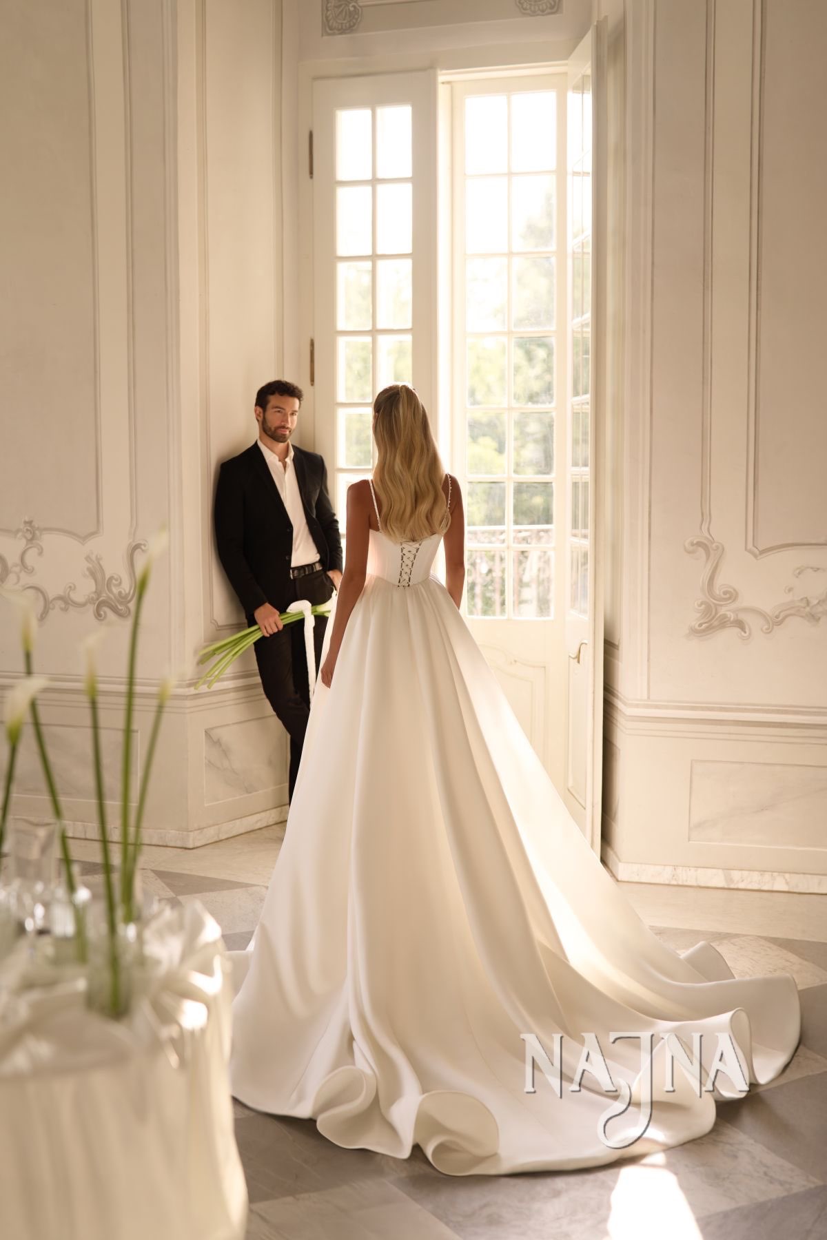 Suknia ślubna Anna Sposa Allegresse KANONISSA z odpinanym trenem tył w Najna WOW