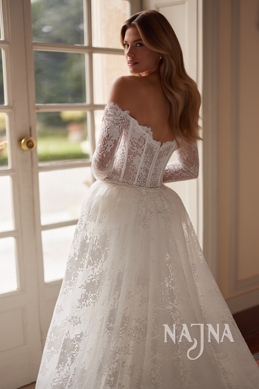 Suknia ślubna Anna Sposa SPARKLE z odpinanym trenem tył w NAJNA WOW